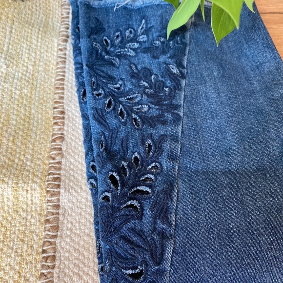 Inc boot leg jeans | Embroidered Jeans | wide leg jeans - Picture 7 of 7